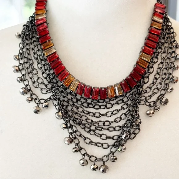 SIMPLY VERA WANG Necklace Earrings & Bracelet 4 Piece Set Gun Metal Gray Tone - Picture 5 of 15